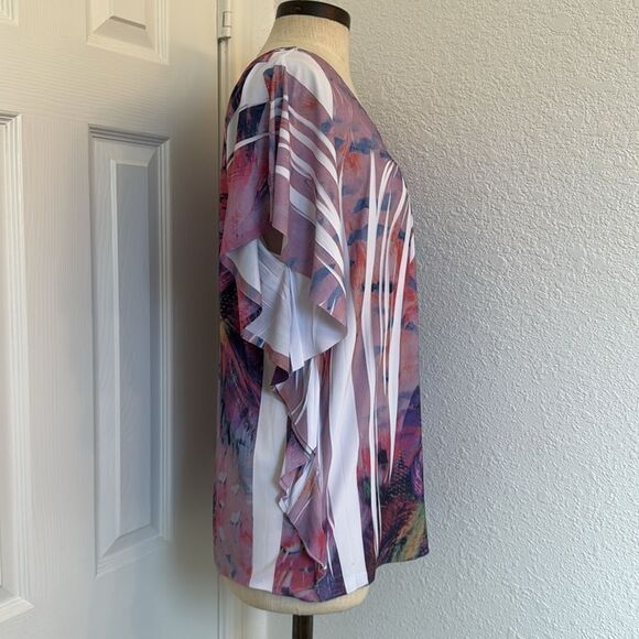 Y2k Suzie in the city graphic burnout butterfly blouse - Picture 9 of 9